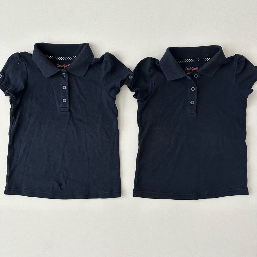 Cat & Jack Toddler Girl’s Short Sleeve Uniform Polo Shirt Size 4T